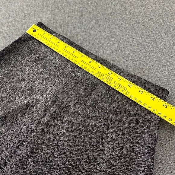 NEW! BCBGeneration Fitted Mini Skirt Medium $48 Elastic waist Metallic Gray - Picture 9 of 13